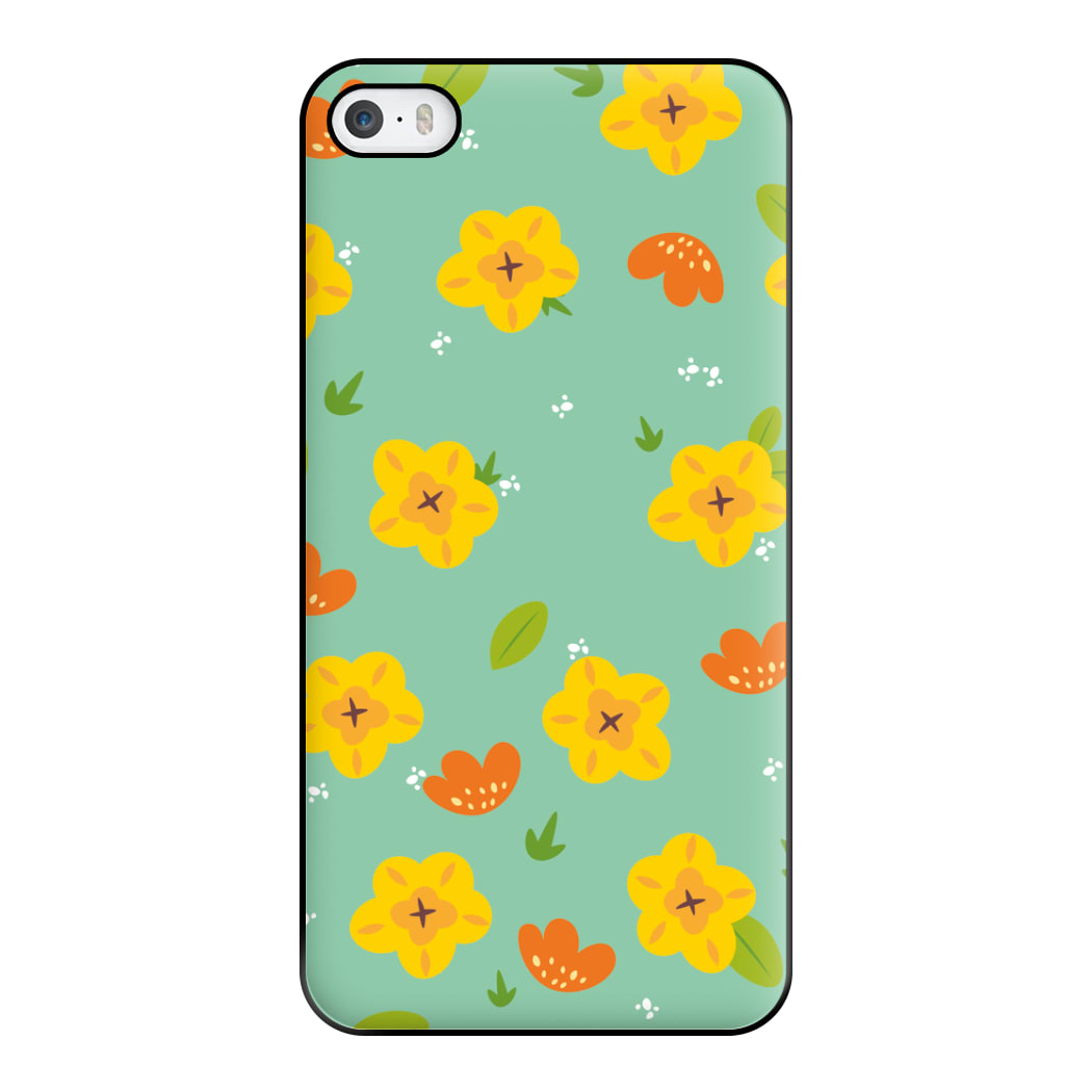 Yellow And Orange Pattern - Floral Phone Case for iPhone 5 / 5s / SE 2016