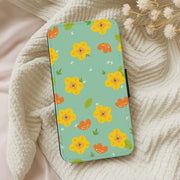 Yellow And Orange Pattern - Floral Flip / Wallet Phone Case 5