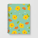 Yellow And Orange Pattern - Floral Notebook