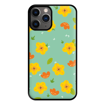 Yellow And Orange Pattern - Floral Phone Case for iPhone 12 Pro Max