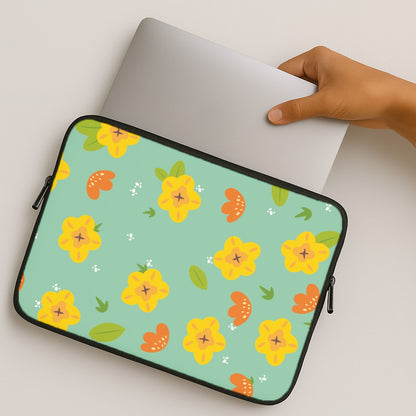 Yellow And Orange Pattern - Floral MacBook Case