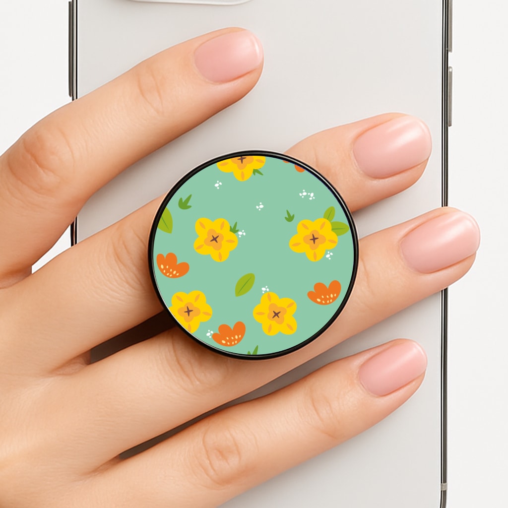 Yellow And Orange Pattern - Floral FunGrip
