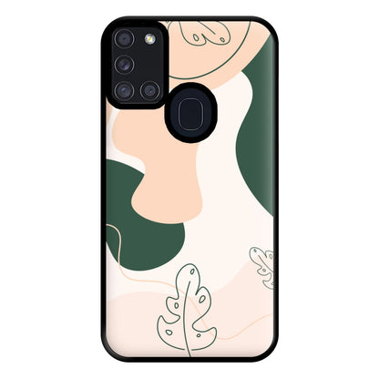 Abstract Leafs - Floral Phone Case for Galaxy A21s