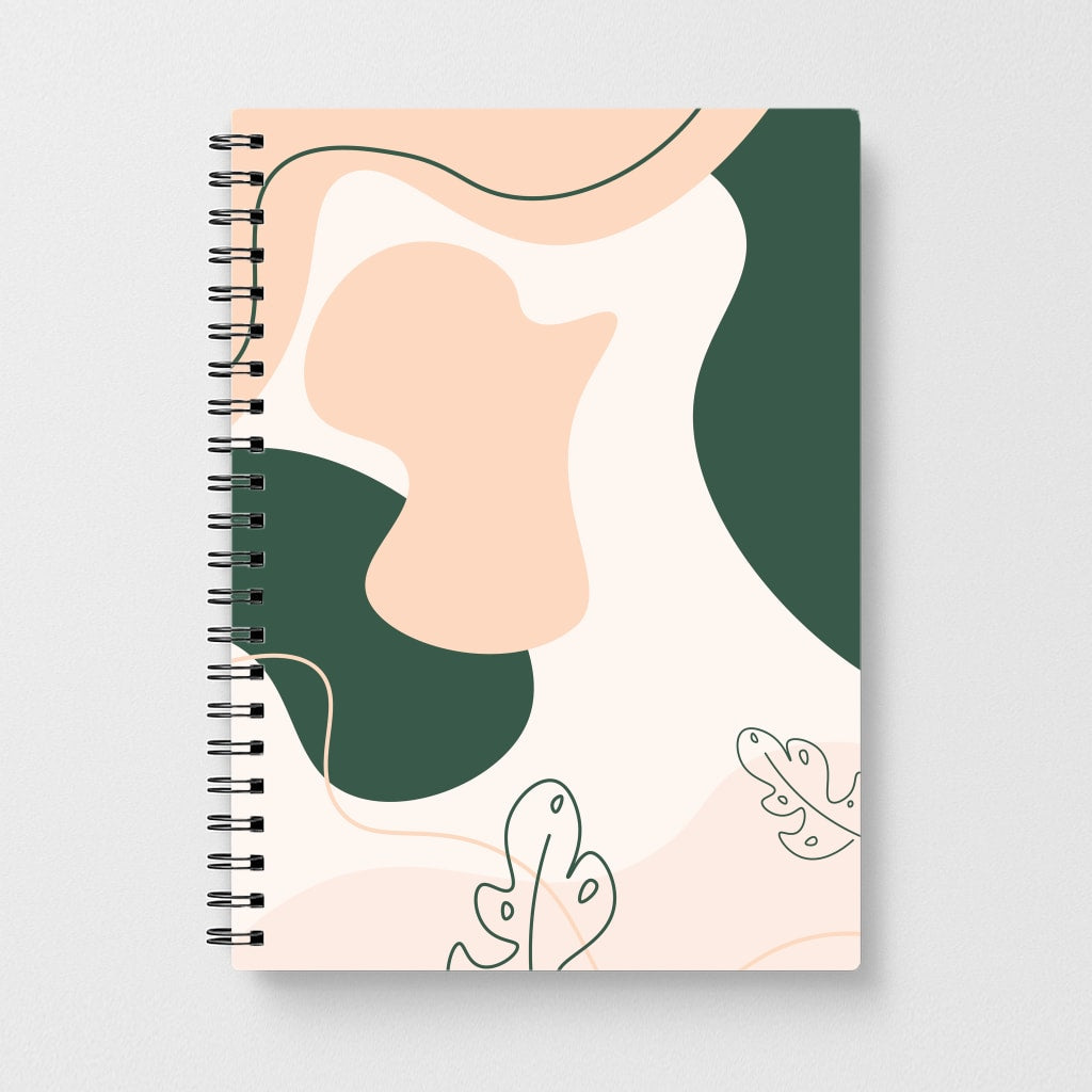 Abstract Leafs - Floral Notebook