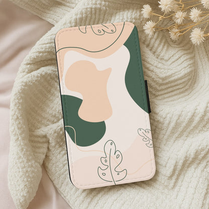 Abstract Leafs - Floral Wallet Phone Case