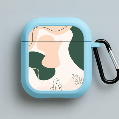 Abstract Leafs - Floral Blue AirPods Case