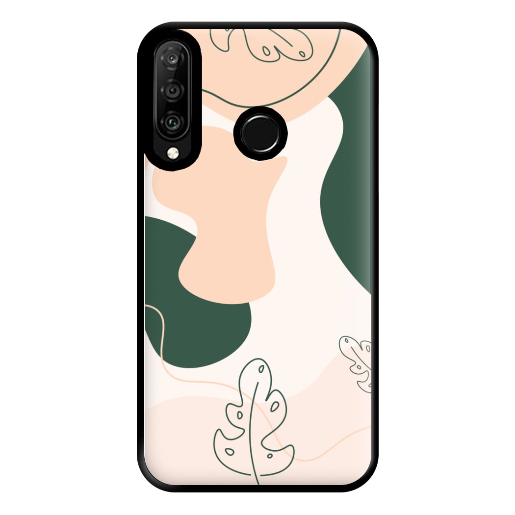 Abstract Leafs - Floral Phone Case for Huawei P30 Lite