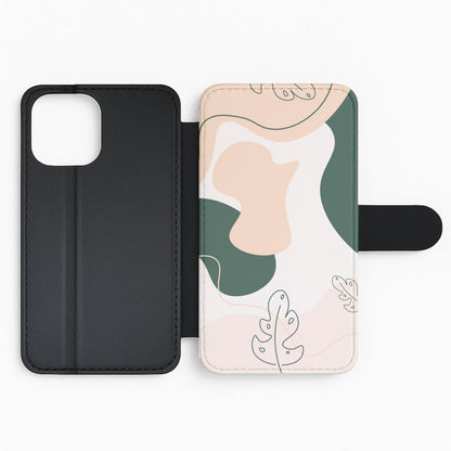 Abstract Leafs - Floral Flip Phone Case
