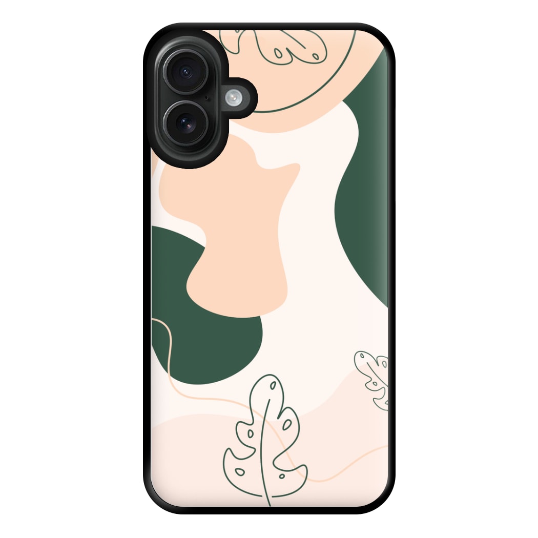 Abstract Leafs - Floral Phone Case for iPhone 16 Plus