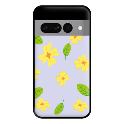 Yellow And Green Pattern - Floral Phone Case for Google Pixel 7 Pro