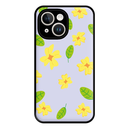 Yellow And Green Pattern - Floral Phone Case for iPhone 14 Plus