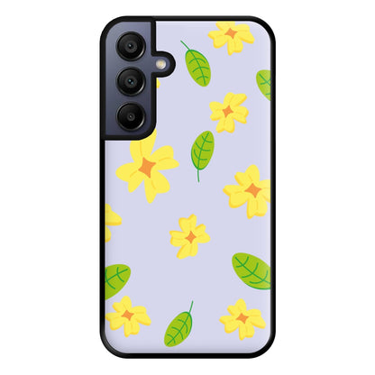 Yellow And Green Pattern - Floral Phone Case for Galaxy A15