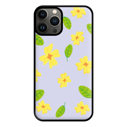 Yellow And Green Pattern - Floral Phone Case for iPhone 13 Pro Max