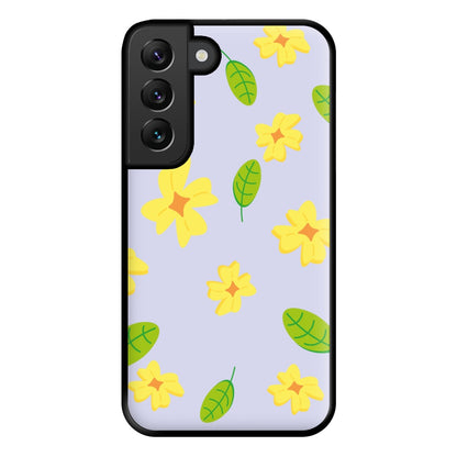 Yellow And Green Pattern - Floral Phone Case for Galaxy S22 Plus