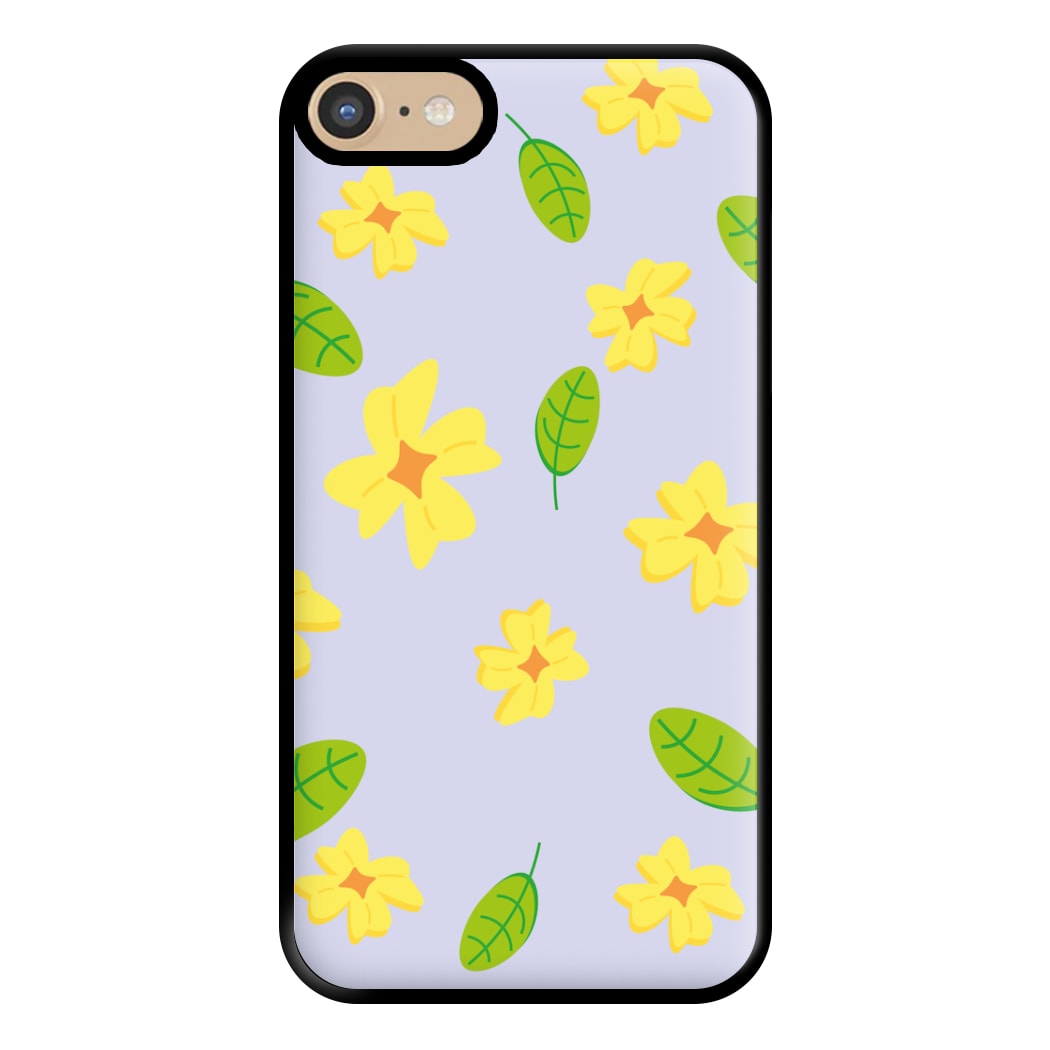 Yellow And Green Pattern - Floral Phone Case for iPhone 6 / 7 / 8 / SE