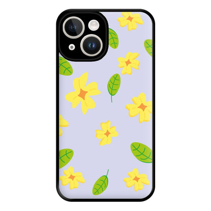 Yellow And Green Pattern - Floral Phone Case for iPhone 14