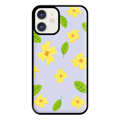 Yellow And Green Pattern - Floral Phone Case for iPhone 12 / 12 Pro