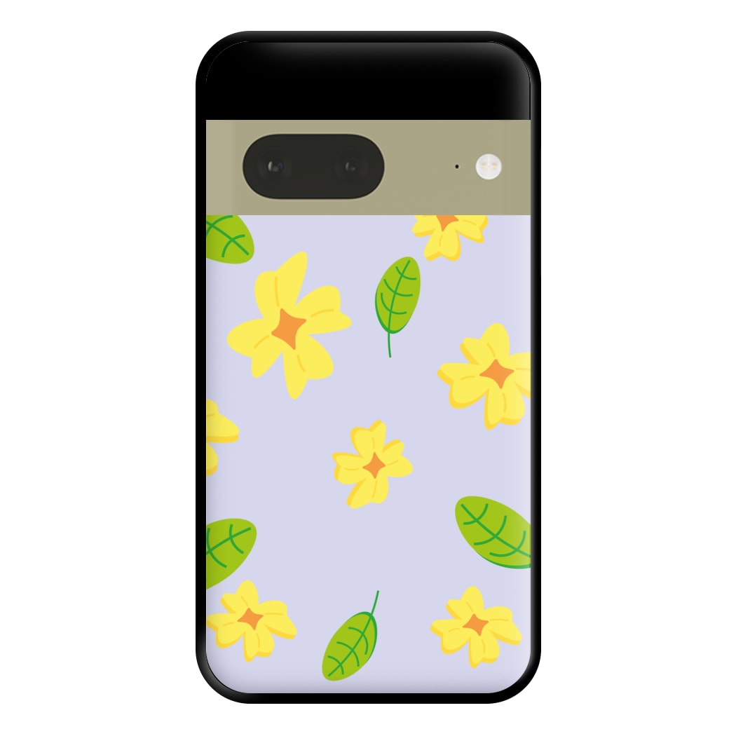 Yellow And Green Pattern - Floral Phone Case for Google Pixel 7a