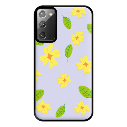 Yellow And Green Pattern - Floral Phone Case for Galaxy Note 20 Ultra