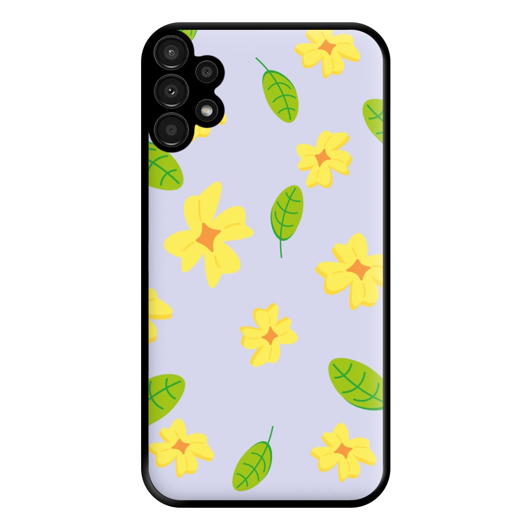 Yellow And Green Pattern - Floral Phone Case for Galaxy A13