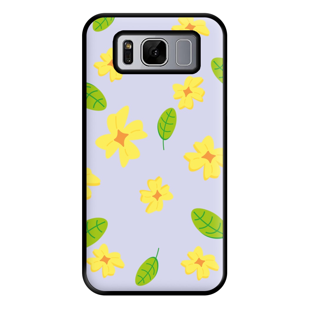 Yellow And Green Pattern - Floral Phone Case for Galaxy S8 Plus