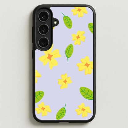 Yellow And Green Pattern - Floral Phone Case for Galaxy S25FE
