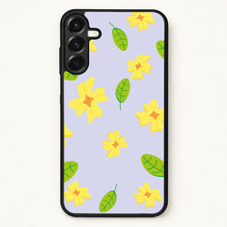 Yellow And Green Pattern - Floral Phone Case for Galaxy A17