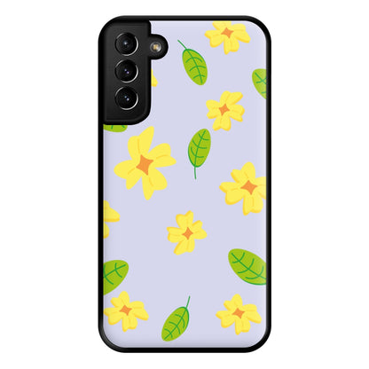 Yellow And Green Pattern - Floral Phone Case for Galaxy S21 Plus