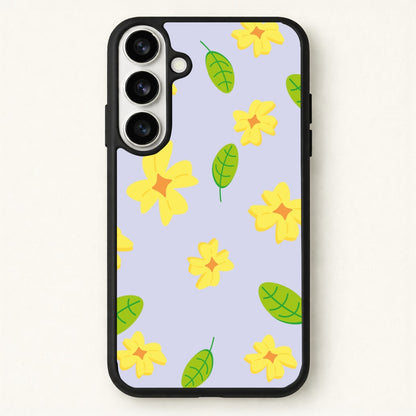 Yellow And Green Pattern - Floral Phone Case for Galaxy S26