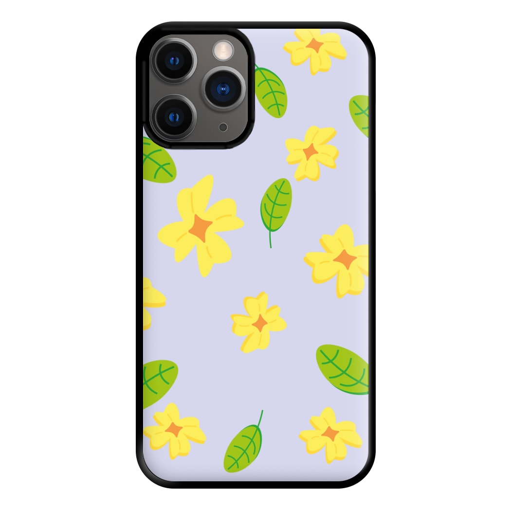 Yellow And Green Pattern - Floral Phone Case for iPhone 12 Pro Max