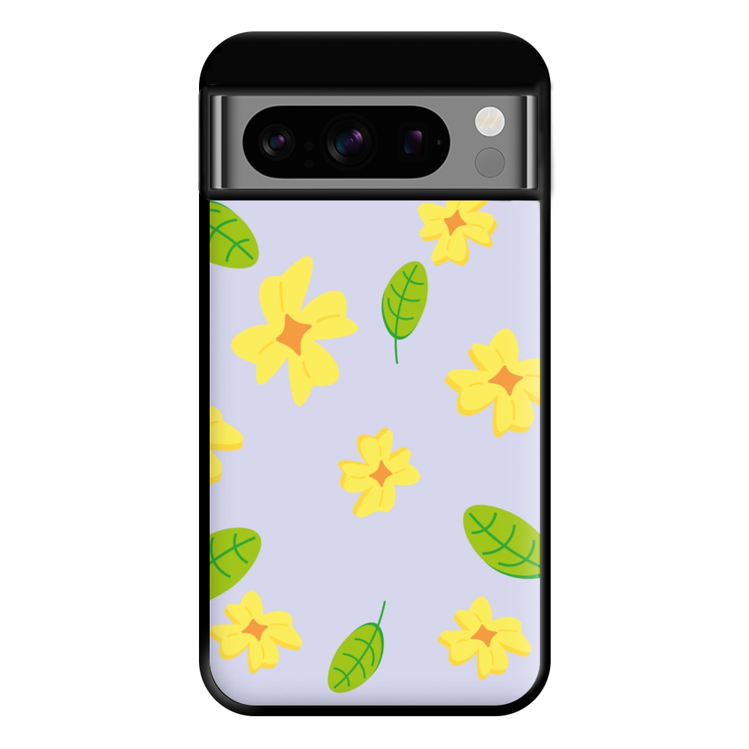 Yellow And Green Pattern - Floral Phone Case for Google Pixel 8 Pro