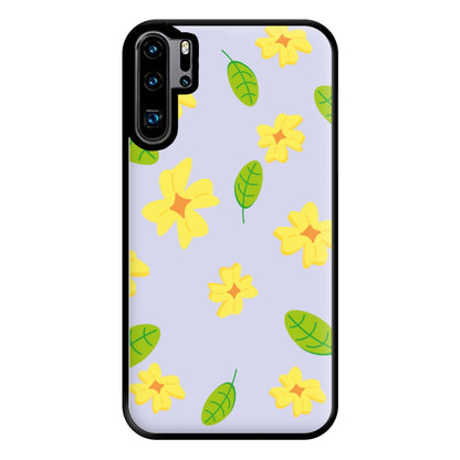 Yellow And Green Pattern - Floral Phone Case for Huawei P30 Pro