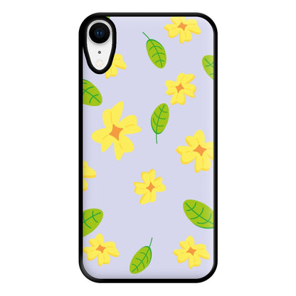 Yellow And Green Pattern - Floral Phone Case for iPhone XR