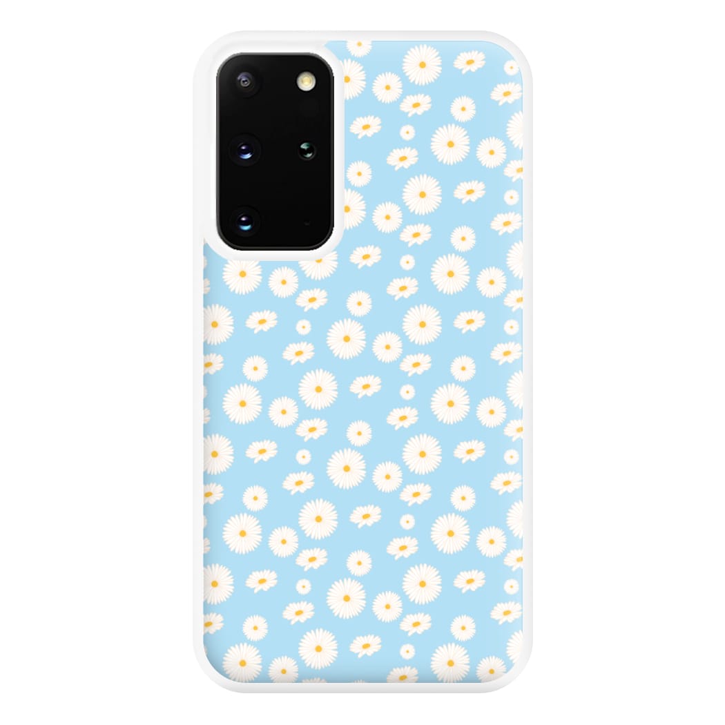 Blue Daisies - Floral Phone Case for Galaxy S20 Plus