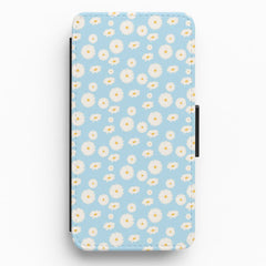 Blue Daisies - Floral Flip / Wallet Phone Case
