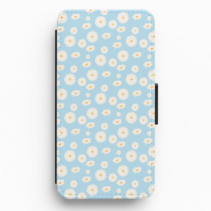 Blue Daisies - Floral Flip / Wallet Phone Case