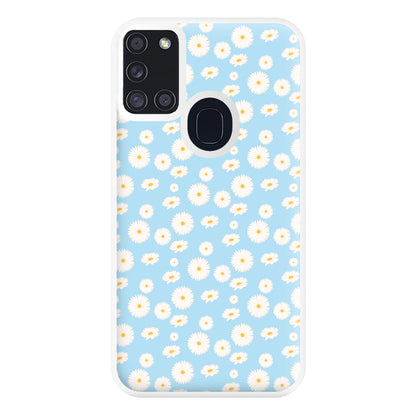 Blue Daisies - Floral Phone Case for Galaxy A21s