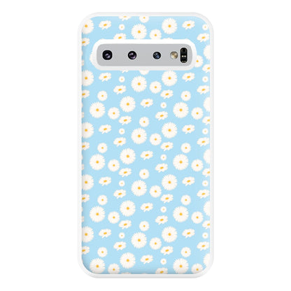 Blue Daisies - Floral Phone Case for Galaxy S10 Plus