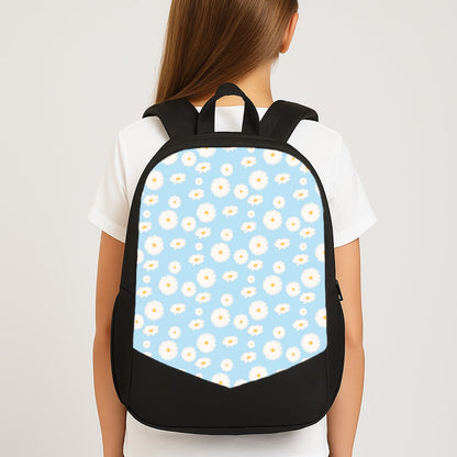 Blue Daisies - Floral Large School Bag