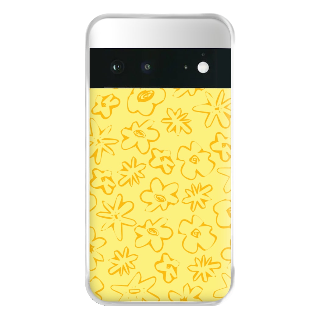 Yellow And Orange - Floral Patterns Phone Case for Google Pixel 6a