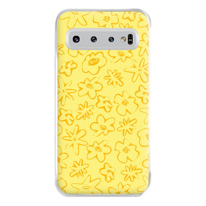 Yellow And Orange - Floral Patterns Phone Case for Galaxy S10 Plus