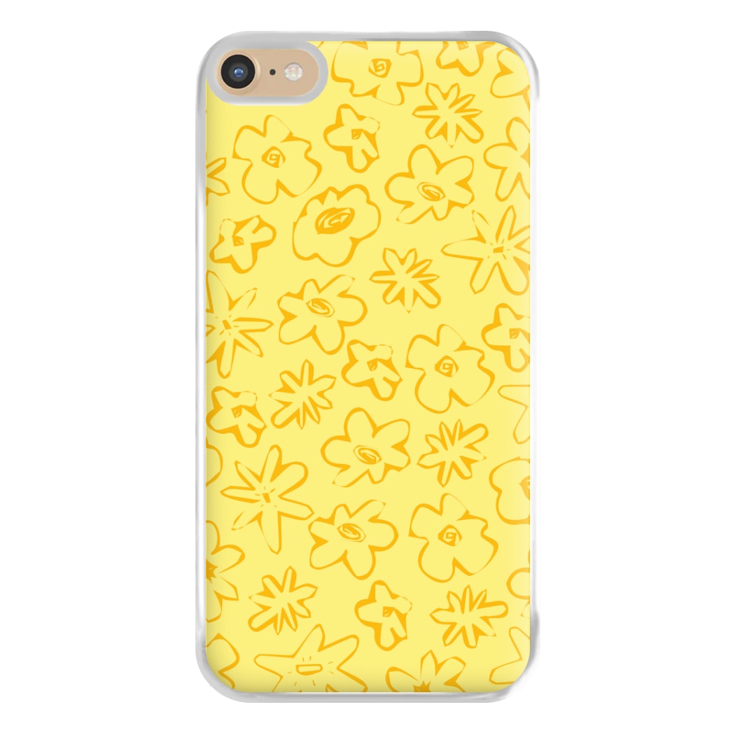 Yellow And Orange - Floral Patterns Phone Case for iPhone 6 Plus / 7 Plus / 8 Plus