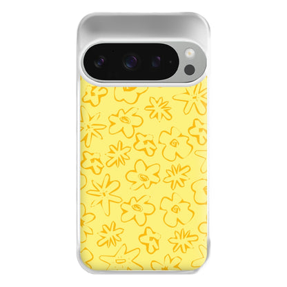 Yellow And Orange - Floral Patterns Phone Case for Google Pixel 9 Pro XL