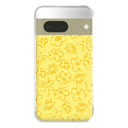 Yellow And Orange - Floral Patterns Phone Case for Google Pixel 7a