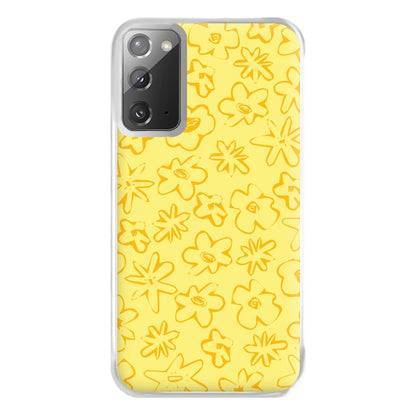 Yellow And Orange - Floral Patterns Phone Case for Galaxy Note 20 Ultra