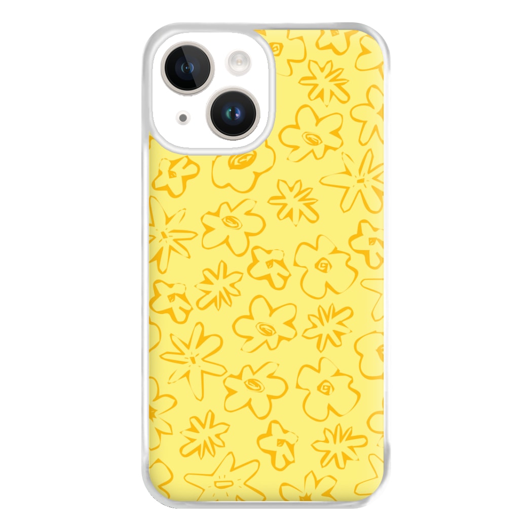 Yellow And Orange - Floral Patterns Phone Case for iPhone 14