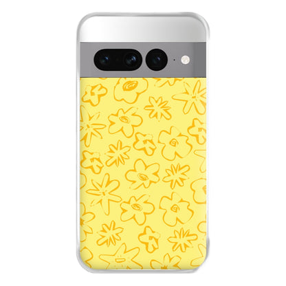 Yellow And Orange - Floral Patterns Phone Case for Google Pixel 7 Pro