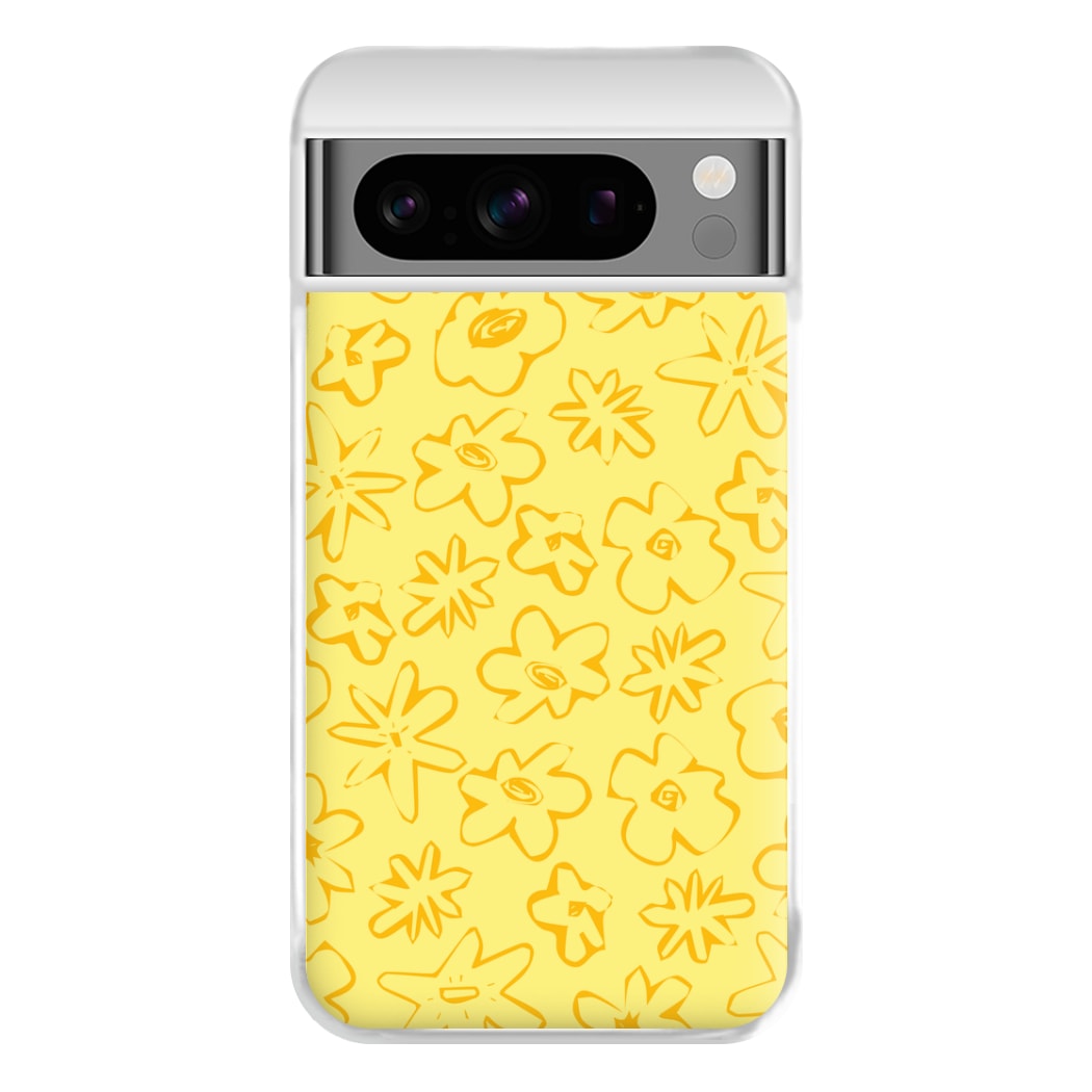 Yellow And Orange - Floral Patterns Phone Case for Google Pixel 8 Pro