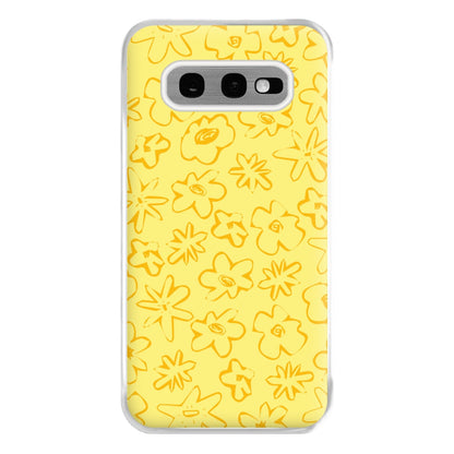 Yellow And Orange - Floral Patterns Phone Case for Galaxy S10e