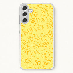 Yellow And Orange - Floral Patterns Phone Case for Galaxy A57